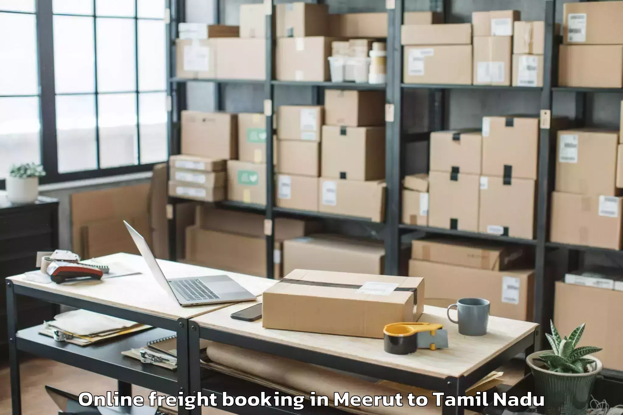 Quality Meerut to Tiruchirappalli Airport Trz Online Freight Booking